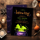 Search for witch baby shower invitations A baby is brewing