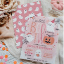 Search for our little boo is turning two birthday invitations Pink