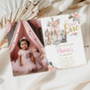 Search for shes a wild one invitations Pink and gold