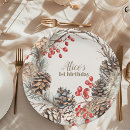 Search for winter onederland plates Watercolor