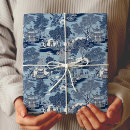 Search for blue willow wrapping paper Vintage