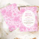 Search for pink toile invitations Script