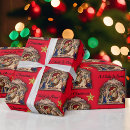 Search for vintage christmas wrapping paper Merry