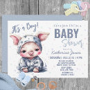 Search for farm baby boy shower invitations Pig
