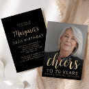 Search for photo 70th birthday invitations Milestone