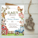 Search for tractor baby shower invitations Barnyard