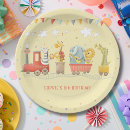 Search for train birthday plates Watercolor
