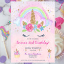 Search for cute unicorn birthday invitations Kids birthday party