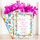 Search for bright bridal shower invitations Boho rustic tea garden