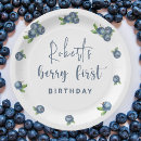 Search for blueberry plates 1st birthday