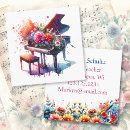 Search for piano business cards Watercolor
