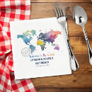 Search for world map napkins Adventure begins