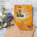 Search for witch bridal shower invitations Orange