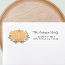 Search for pumpkin return address labels Fall colors