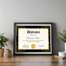 Search for diploma certificate Black and gold