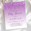 Search for glam baby shower invitations Glitter