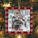 Search for merry and married ornaments Snowflake