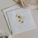 Search for sunflower cocktail napkins Watercolor floral