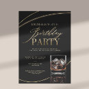 Search for cocktail 50th birthday invitations Black and gold