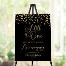 Search for anniversary welcome signs Black and gold