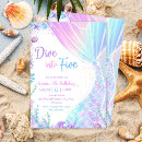 Search for dive into five birthday invitations Under the sea birthday