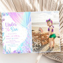 Search for mermaid 3rd birthday invitations Our little mermaid