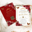Search for red butterfly invitations Mexican spanish latina
