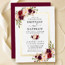 Search for rose gold and burgundy wedding invitations Watercolor burgundy floral