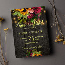 Search for sunflower wedding save the dates Barn wood