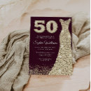Search for burgundy 50th birthday invitations Glitter