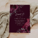 Search for burgundy sweet 16 invitations Floral