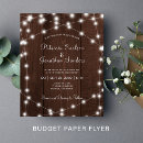 Search for rustic wedding invitations String lights
