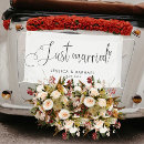 Search for just married banners Bride and groom