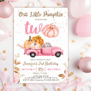 Search for pumpkin birthday invitations Watercolor
