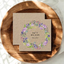 Search for purple flowers business cards Makeup artist
