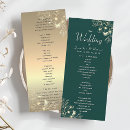 Search for emerald green wedding programs Modern