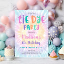Search for tie dye birthday invitations Boho