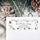 Search for christmas return address labels Holly berry