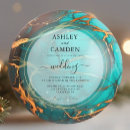 Search for teal turquoise and gold wedding invitations Modern