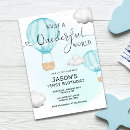 Search for hot air balloon birthday invitations Boy