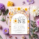 Search for wildflower 1st birthday invitations Arch