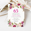 Search for floral 65th birthday invitations Flowers