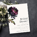 Search for purple bridal shower invitations Goth