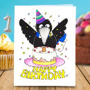 Search for funny crow birthday cards Raven