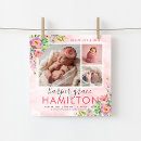 Search for floral birth announcement cards Watercolor