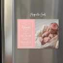 Search for magnetic birth announcement cards Pink