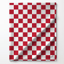 Search for red and white checkered fabric Gingham pattern