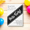 Search for formal 40th birthday invitations Modern