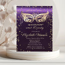 Search for purple masquerade invitations Elegant
