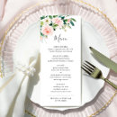 Search for blush pink wedding menus Peach